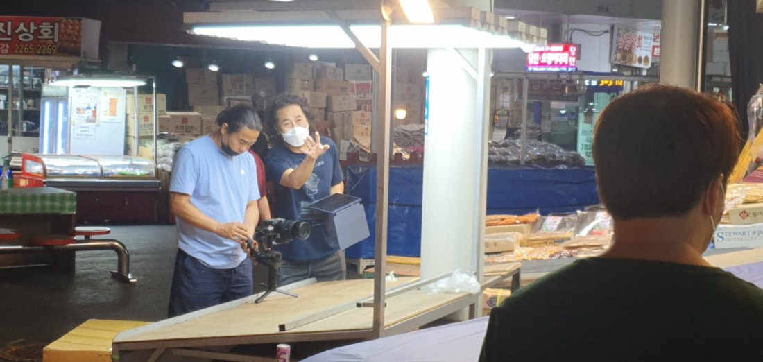 K-Public WiFi 재래시장편 촬영 현장 - 라이브 커머스 장면 제작 과정