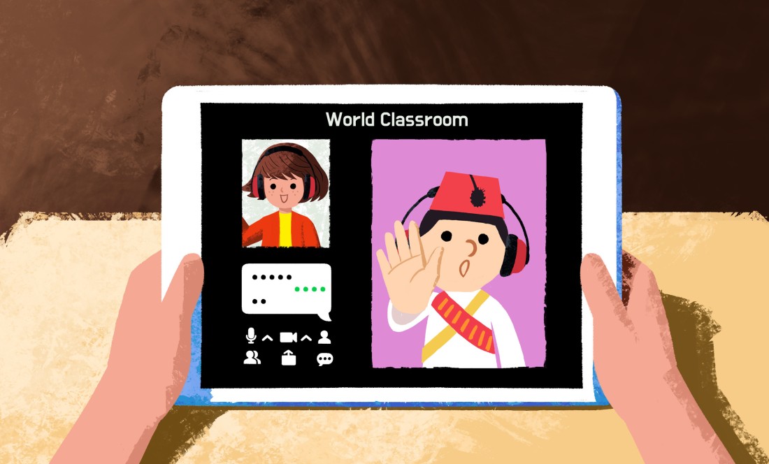 SchoolNet World Classroom 외국 친구들과 화상수업 연결
